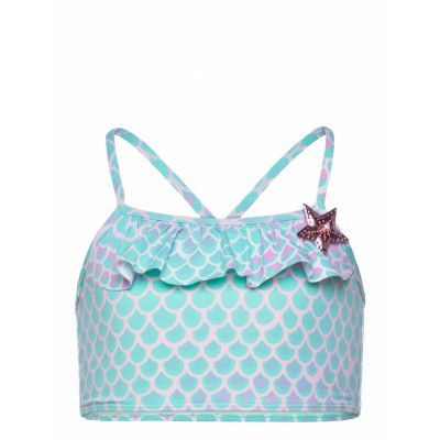 Lindex Bikini Top Flounce Blå