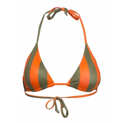 DEDICATED Bikini Top Sandnes Big Stripes Orange Multi/patterned