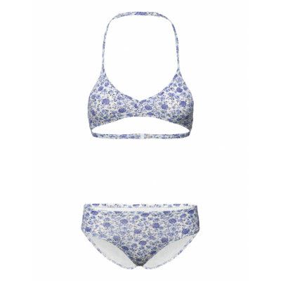 Lindex Bikini Triangle Aop Blå