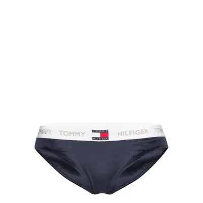 Bikini Velour Trosa Brief Tanga Blå Tommy Hilfiger