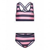 Bikini W. Chest Print, Aop Bikini Multi/patterned Color Kids