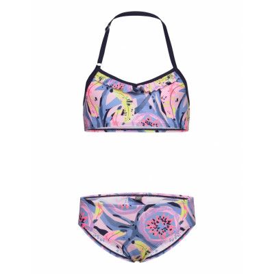Color Kids Bikini W. Halterneck, Aop Multi/patterned