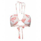 Malina Blanka Printed Bandeau Bikini Top Korall