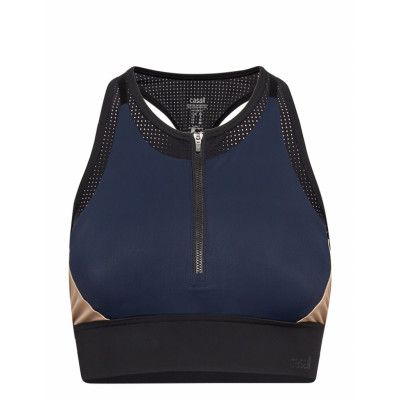 Block Double Top Swimwear Bikinis Bikini Tops Bandeau Bikinitops Blå Casall