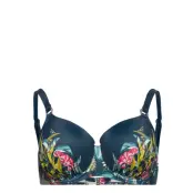 Botanical Leaf Wp Swimwear Bikinis Bikini Tops Wired Bikinitops Blå Triumph