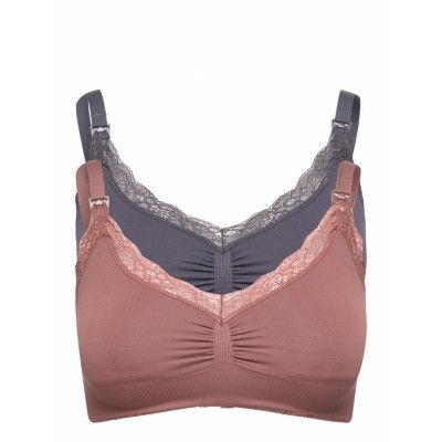 Bra 2 P Seamless Nursing W La Lingerie Bras & Tops Maternity Bras Brun Lindex