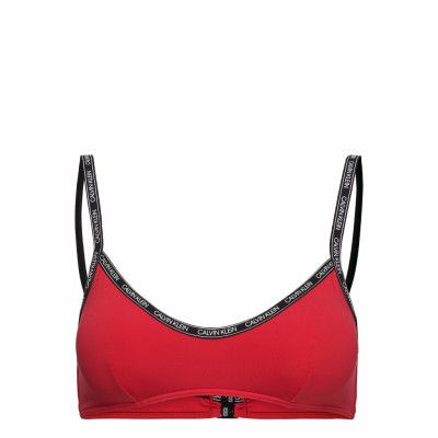 Bralette-Rp Swimwear Bikinis Bikini Tops Bandeau Bikinitops Röd Calvin Klein