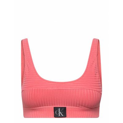 Bralette-Rp Swimwear Bikinis Bikini Tops Bandeau Bikinitops Rosa Calvin Klein