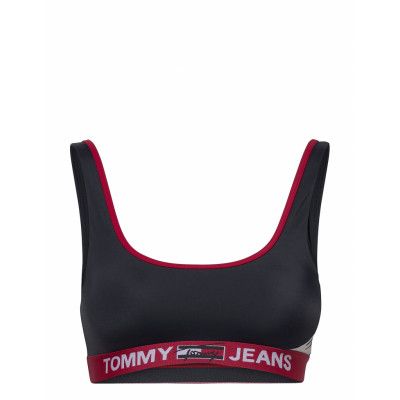 Bralette Swimwear Bikinis Bikini Tops Bandeau Bikinitops Svart Tommy Hilfiger