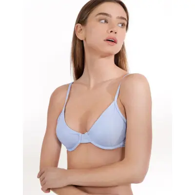 Bread & Boxers Bikini Top - Blue - XS