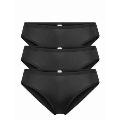 Brief 3 Pack Polly Bikini Regu Trosa Brief Tanga Svart Lindex