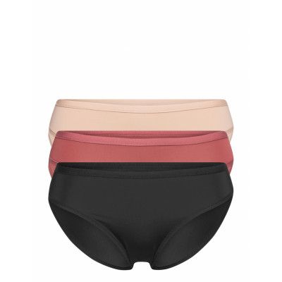 Brief 3 Pack Polly Bikini Regu Trosa Brief Tanga Svart Lindex