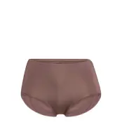 Brief Clara Hipster Midi Shiny Swimwear Bikinis Bikini Bottoms High Waist Bikinis Brun Lindex