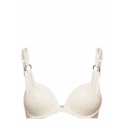 Broderie Pp Push Swimwear Bikinis Bikini Tops Push-up Bikinitops White Hunkemöller