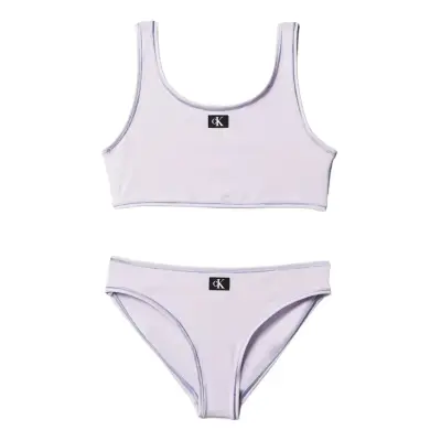 Calvin Klein Bralette Bikini Set - Purple - 128-140