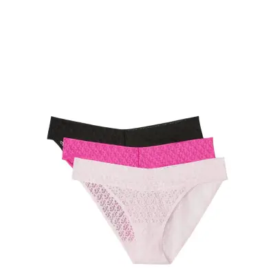 Calvin Klein Low Rise Bikini 3Pk - Pink - S