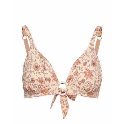 Carly Swimwear Bikinis Bikini Tops Triangle Bikinitops Beige Love Stories