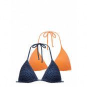 Carrubo-2Pp Triangle Swimwear Bikinis Bikini Tops Triangle Bikinitops Coral Dorina