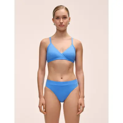 Casall Overlap Bikini Top - Blue - 36