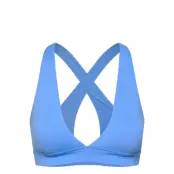Casall V-Neck Crossback Bikini Top Blå