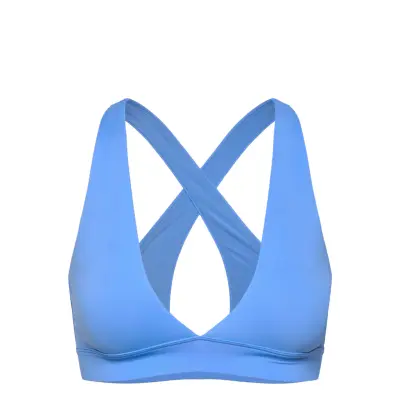 Casall V-Neck Crossback Bikini Top Blå