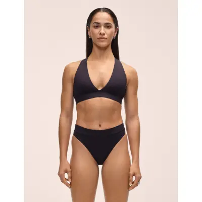 Casall V-Neck Crossback Bikini Top - Black - 34