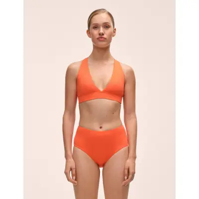 Casall V-Neck Crossback Bikini Top - Orange - 36