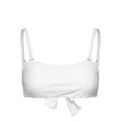 Casall Waffle Bandeau Tie Back Bikini Top Vit