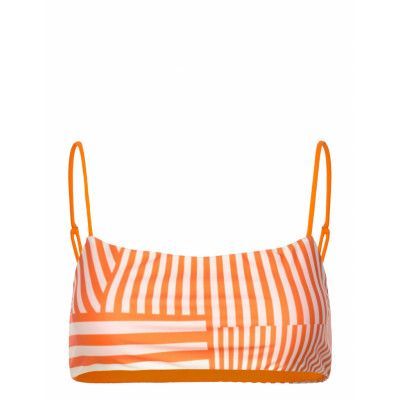 Cceco Sanur Bikini Top Swimwear Bikinis Bikini Tops Bandeau Bikinitops Orange Mads Nørgaard
