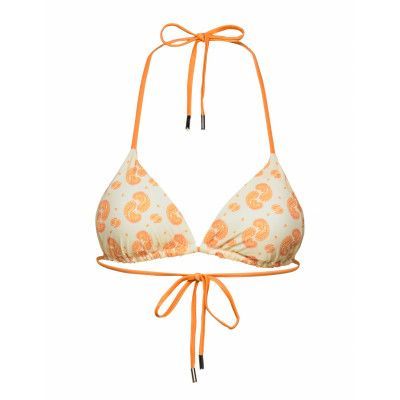Celesta Bikini Top Swimwear Bikinis Bikini Tops Triangle Bikinitops Orange Becksöndergaard