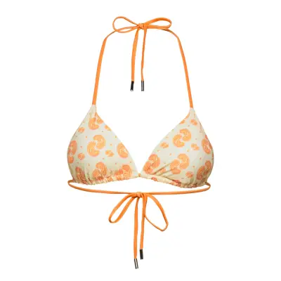 Celesta Bikini Top Swimwear Bikinis Bikini Tops Triangle Bikinitops Orange Becksöndergaard