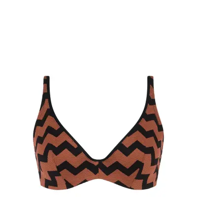Chantelle Beach Totem Plunge Underwired Bra Brun