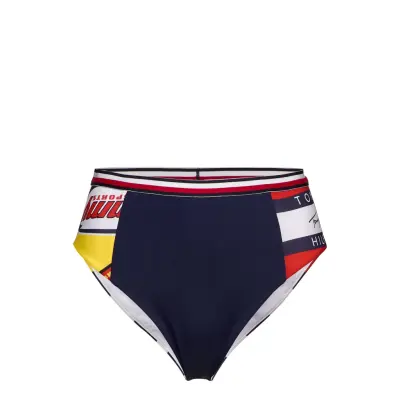 Cheeky High Waist Bi Bikinitrosa Blå Tommy Hilfiger
