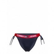 Cheeky String Side Tie Bikini Swimwear Bikinis Bikini Bottoms Side-tie Bikinis Blå Tommy Hilfiger