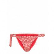 Classic Floral Bikini Bottoms Swimwear Bikinis Bikini Bottoms Side-tie Bikinis Red Mango