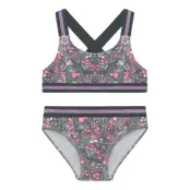 Color Kids Bikini W. Contrast Straps, Aop - Multi/patterned - 104