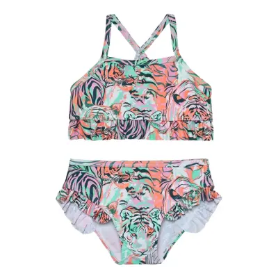 Color Kids Bikini W. Frills, Aop - Multi/patterned - 152