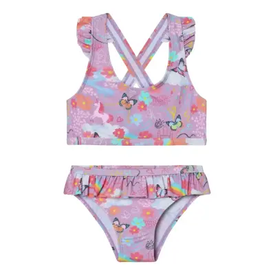 Color Kids Bikini W. Short Skirt, Aop - Multi/patterned - 152