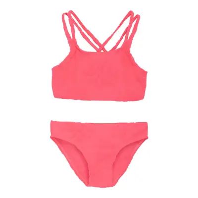 Color Kids Bikini W. Structure - Pink - 116