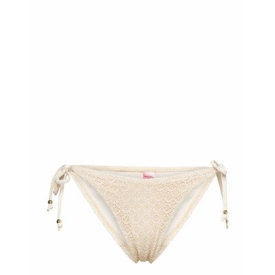 Crochet High Leg T Swimwear Bikinis Bikini Bottoms Side-tie Bikinis Vit Hunkemöller