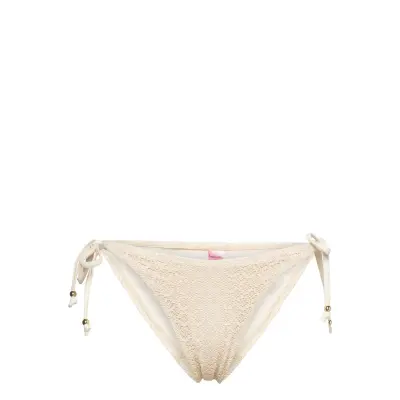 Crochet High Leg T Swimwear Bikinis Bikini Bottoms Side-tie Bikinis White Hunkemöller