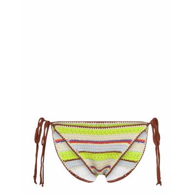Crochet String Bikini Briefs Swimwear Bikinis Bikini Bottoms Side-tie Bikinis Multi/mönstrad Ganni