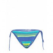 Crochet Swimwear Swimwear Bikinis Bikini Bottoms Side-tie Bikinis Blue Ganni