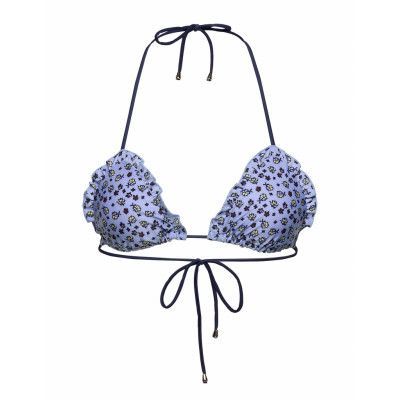 Damita Frill Bikini Top Swimwear Bikinis Bikini Tops Triangle Bikinitops Blå Becksöndergaard