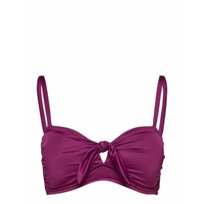 Dd Tie Front Bandeau Bikinitop Lila Seafolly