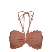 Dd "U" Tube Bandeau Swimwear Bikinis Bikini Tops Bandeau Bikinitops Brun Seafolly