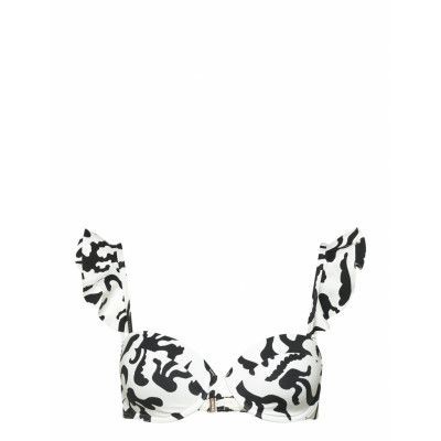 Malina Debbie Underwired Ruffled Bikini Top Vit