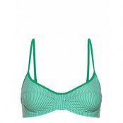 Demi Np Print Swimwear Bikinis Bikini Tops Triangle Bikinitops Green Tommy Hilfiger