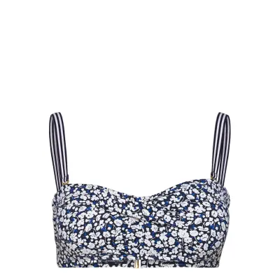 Ditzy Twist U/W Bandeau Bikinitop Blå Lauren Ralph Lauren Swimwear