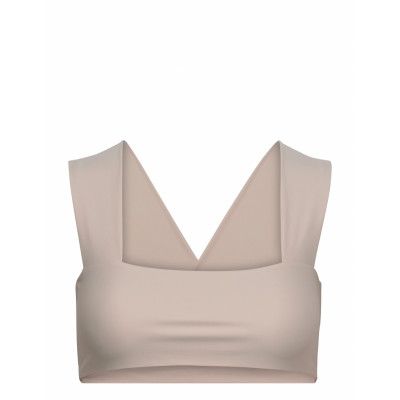 Echo Swimwear Bikinis Bikini Tops Bandeau Bikinitops Beige Scampi